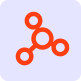 Orange nodes icon