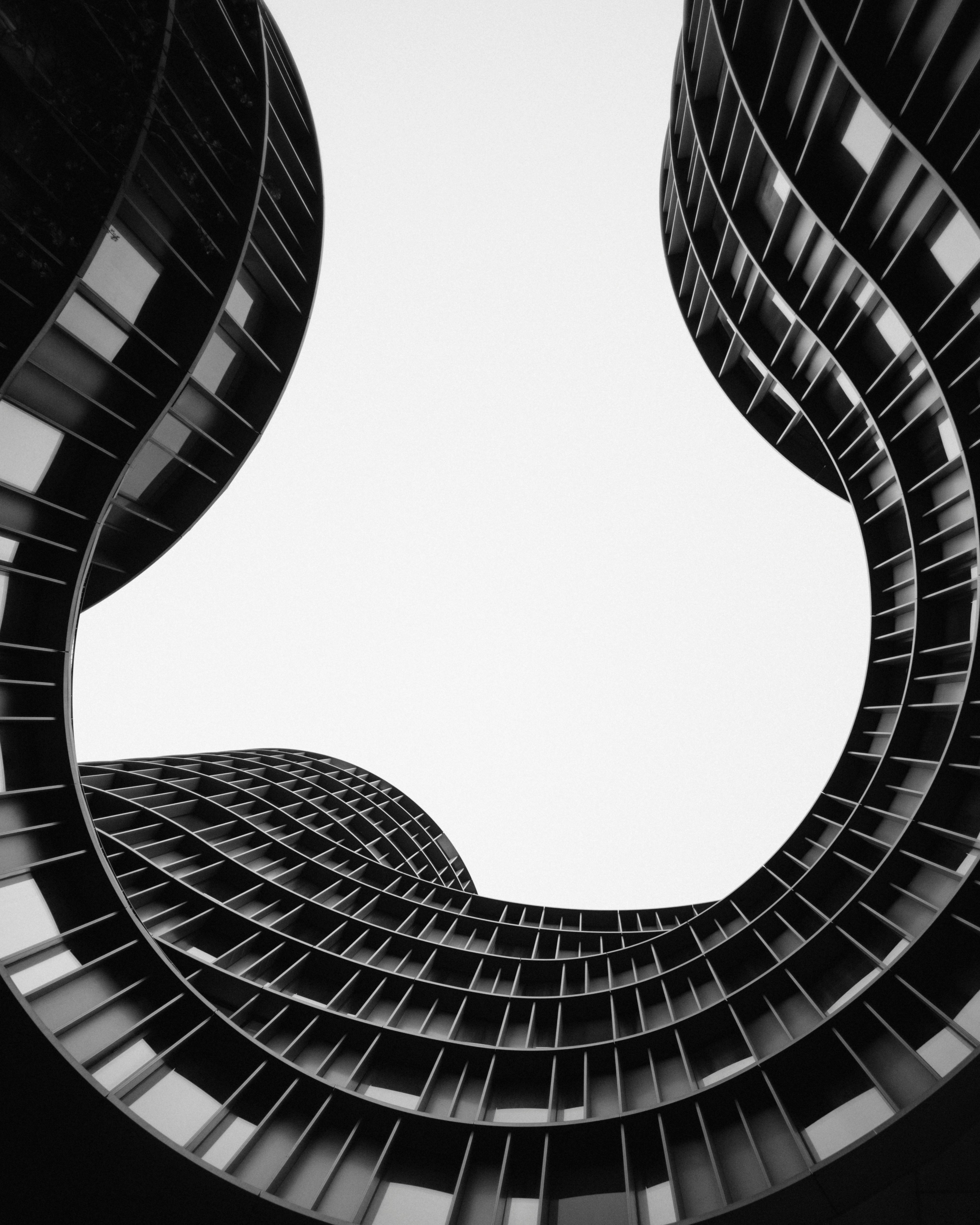 A building with round shapes viewed from the button