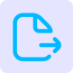 File with an arrow for export icon
