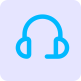 Headphones with microphone icon